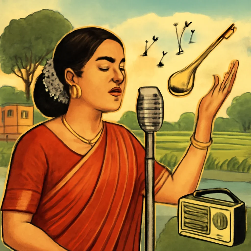 Bangla Songs topic illustration with relevant visual detail