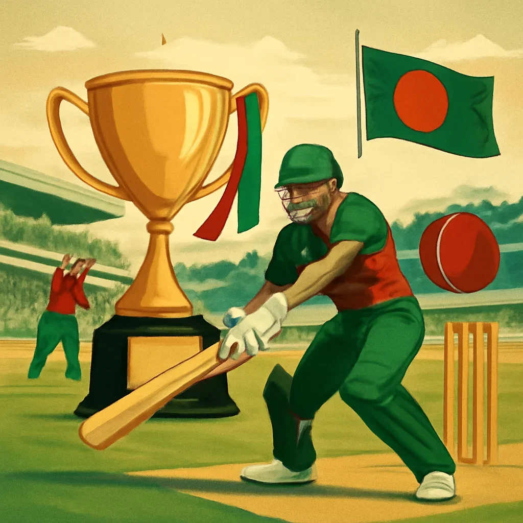Bangladesh Premier League topic illustration with relevant visual detail