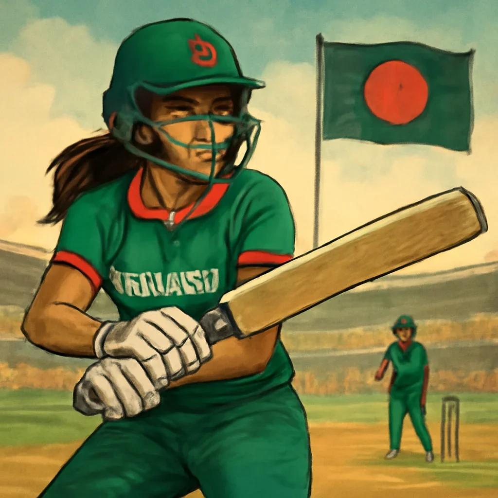 Bangladesh Women Cricket topic illustration with relevant visual detail
