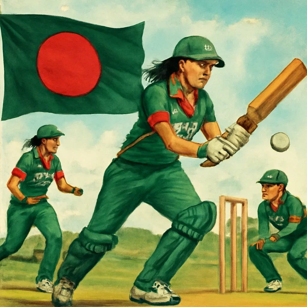 Bangladesh Women Cricket topic illustration with relevant visual detail