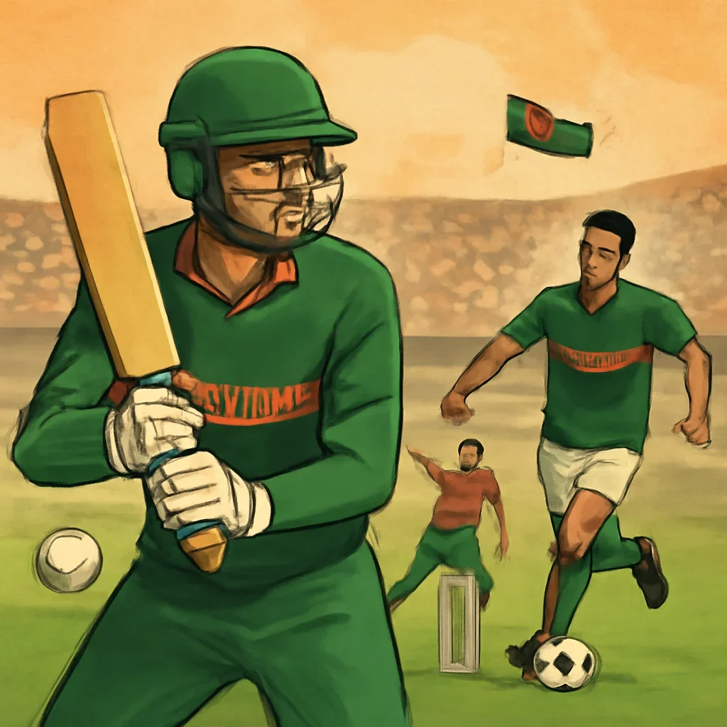 Sports topic illustration with relevant visual detail