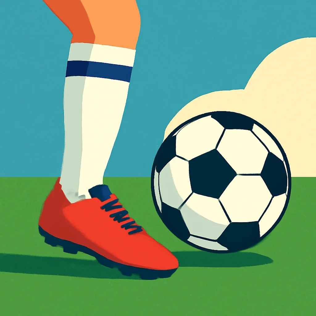 Football closing illustration for Radio Dhaka
