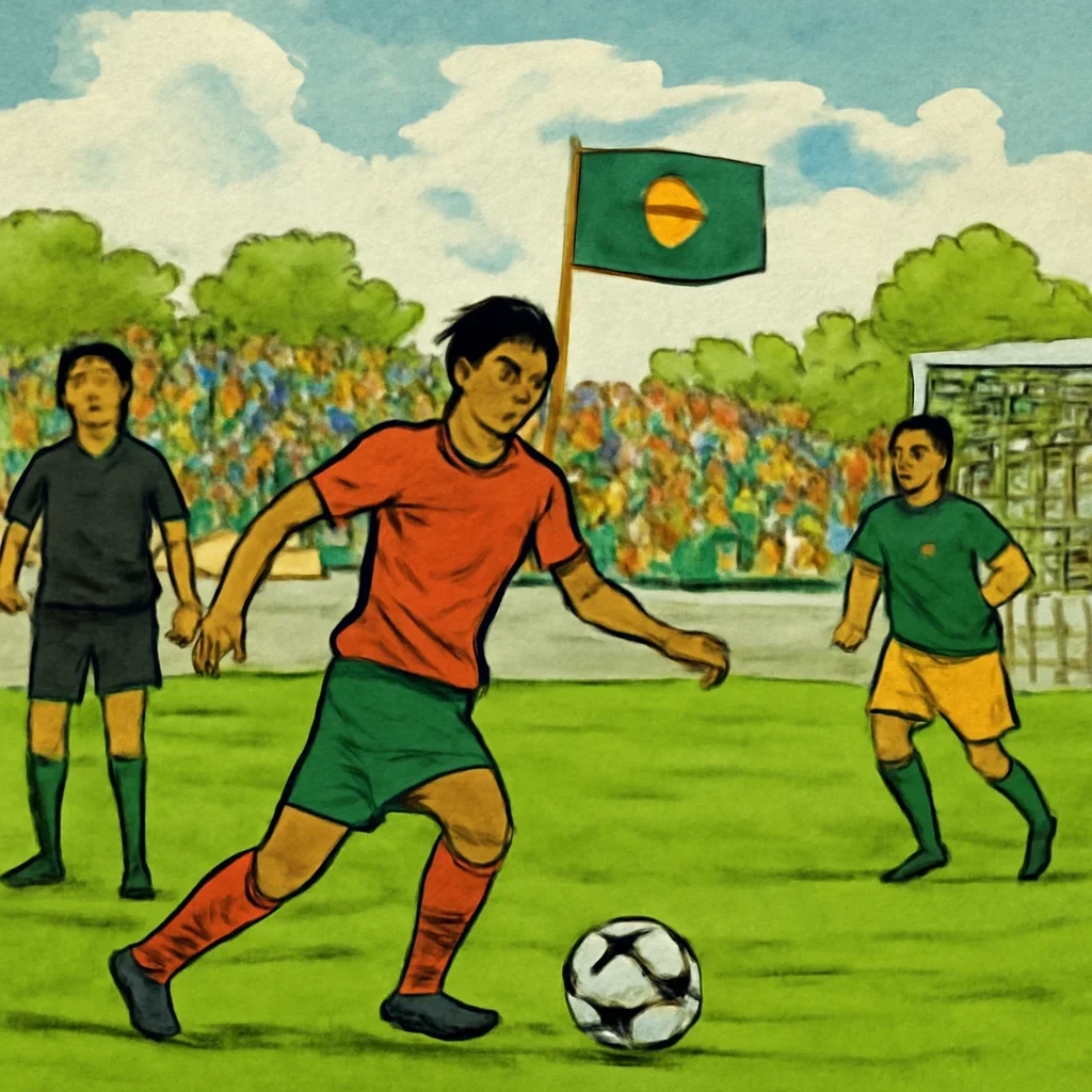 Football topic illustration with relevant visual detail